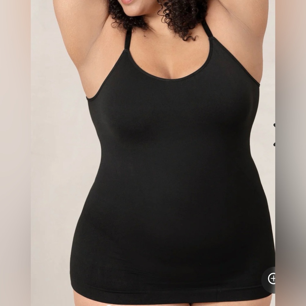Shapermint Essentials All Day Every Day Black Scoop Neck Cami SLIMMING Large